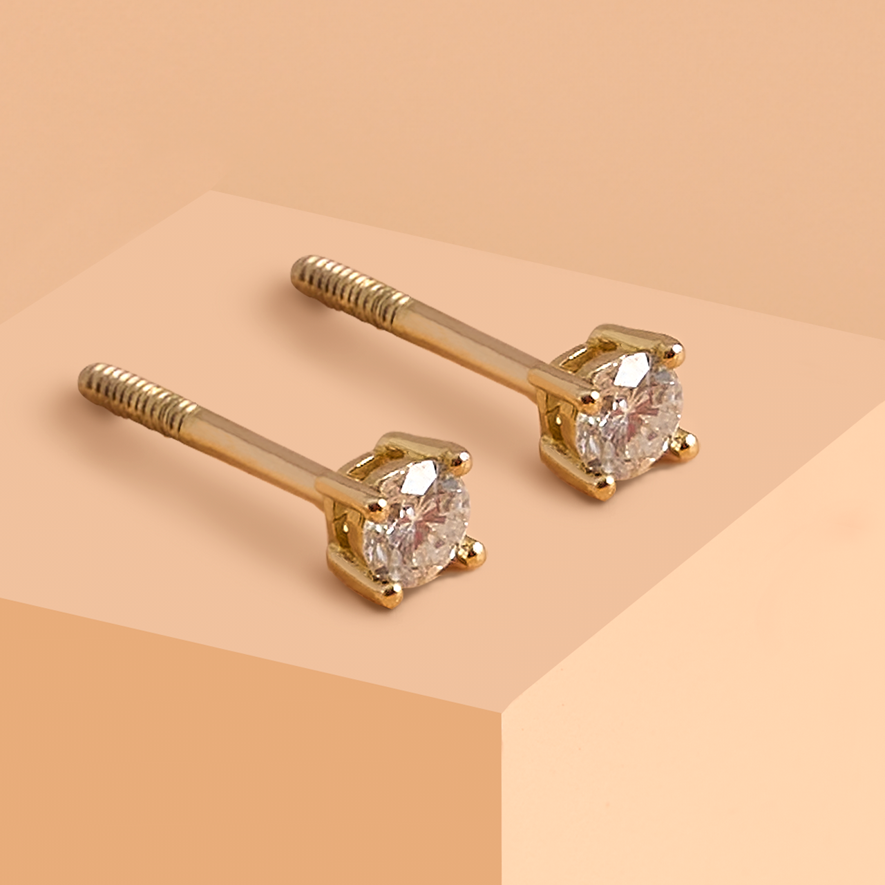 Yellow Diamond Studs